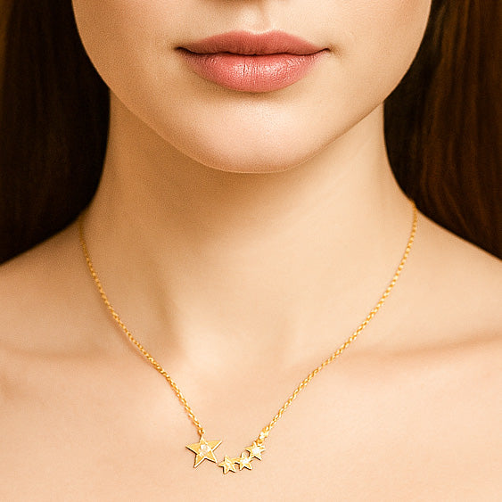 ア*ラ様 K18 gold-plated Star Pendant 18K Gold Star Pendant, Gold Star Necklace, Zircon Star