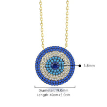 Load image into Gallery viewer, Evil Eye Zircon Pendant Silver Necklace