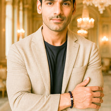 Load image into Gallery viewer, Amethyst Infinity Round Silver Bead Bracelet (8 MM)