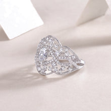 Load image into Gallery viewer, Barcelona Blossom Radiance Moissanite Silver Ring