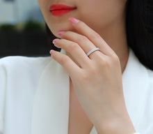 Load image into Gallery viewer, Barcelona Pure Radiance Moissanite Eternity Silver Ring