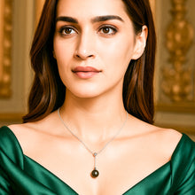 Load image into Gallery viewer, Black Drop Natural pearl Adjustable Silver Necklace