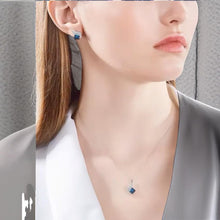 Load image into Gallery viewer, Blue Roman Crystal Silver Necklace Set