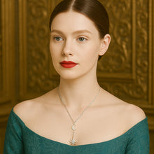 Load image into Gallery viewer, Boho Star Moon White Zircon Silver Necklace