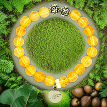 Load image into Gallery viewer, Citrine Stone Silver Bead Bracelet (8 MM)