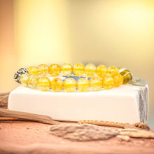 Load image into Gallery viewer, Citrine Stone Silver Bead Bracelet (8 MM)