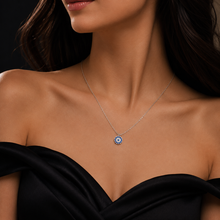 Load image into Gallery viewer, Turkish Evil Eye Zircon Pendant Silver Necklace