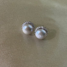 Load image into Gallery viewer, Starry White Natural Pearl Silver Earrings