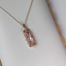 Load image into Gallery viewer, Rosaline Radiance Swarovski Crystal Silver Necklace