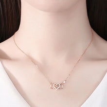 Load image into Gallery viewer, Elegant Infinity Heart Zircon Silver Necklace
