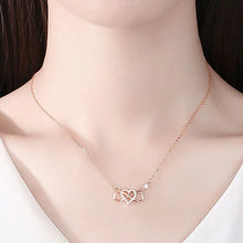 Load image into Gallery viewer, Elegant Infinity Heart Zircon Silver Necklace