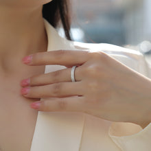 Load image into Gallery viewer, London Pure Radiance Moissanite Eternity Silver Ring