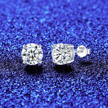 Load image into Gallery viewer, London Solitaire MOISSANITE (4 ct) Queens Earrings
