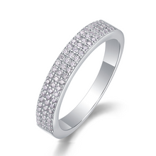 Load image into Gallery viewer, London Pure Radiance Moissanite Eternity Silver Ring