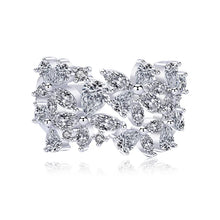 Load image into Gallery viewer, Pear de Marquis Cut White Zircon Silver Ring