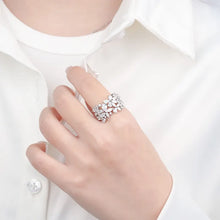 Load image into Gallery viewer, Pear de Marquis Cut White Zircon Silver Ring