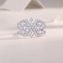 Load image into Gallery viewer, Milano Blossom Radiance Moissanite Silver Ring