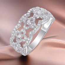 Load image into Gallery viewer, Tuscany Floral Dream Moissanite Silver Ring