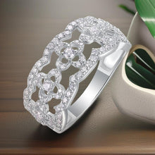 Load image into Gallery viewer, Tuscany Floral Dream Moissanite Silver Ring