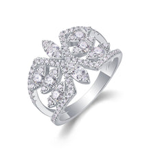 Load image into Gallery viewer, Milano Blossom Radiance Moissanite Silver Ring