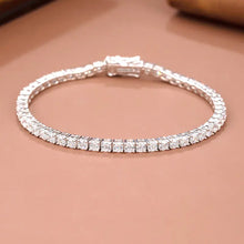 Load image into Gallery viewer, Milano MOISSANITE Square Tennis Silver Bracelet
