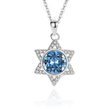 Load image into Gallery viewer, Vega Star Blue Zircon Silver Necklace