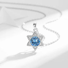 Load image into Gallery viewer, Vega Star Blue Zircon Silver Necklace