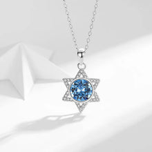 Load image into Gallery viewer, Vega Star Blue Zircon Silver Necklace