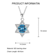 Load image into Gallery viewer, Vega Star Blue Zircon Silver Necklace