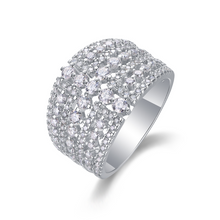 Load image into Gallery viewer, Parisian Galaxy Glow Moissanite Silver Ring