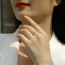 Load image into Gallery viewer, Parisian Radiance Baguette Moissanite Silver Ring