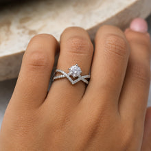 Load image into Gallery viewer, Parisian_Infinity_Twist_Moissanite_Silver_Ring