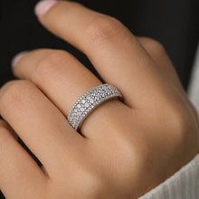 Load image into Gallery viewer, Parisian_Pure_Radiance_Moissanite_Eternity_Silver_Ring