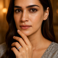 Load image into Gallery viewer, Parisian Radiance Baguette Moissanite Silver Ring