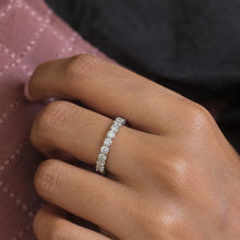 Load image into Gallery viewer, MysticFlavia moissanite ring worn elegantly on a woman's finger