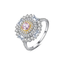 Load image into Gallery viewer, Pink Ruby Gemstone Zircon Silver Ring
