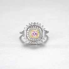 Load image into Gallery viewer, Pink Ruby Gemstone Zircon Silver Ring