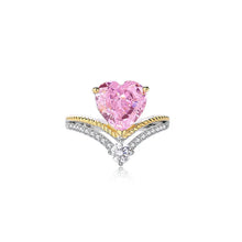 Load image into Gallery viewer, Pink Ruby Ice Cut Gemstone Silver Ring
