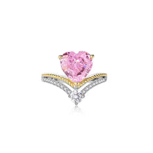 Load image into Gallery viewer, Pink Ruby Ice Cut Gemstone Silver Ring