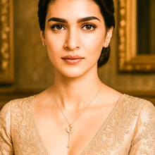 Load image into Gallery viewer, Rose Gold Moon & Star Adjustable Silver Necklace