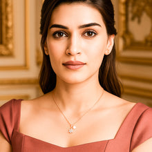 Load image into Gallery viewer, Rose Gold Snowflake Pearl Pendant Silver Necklace