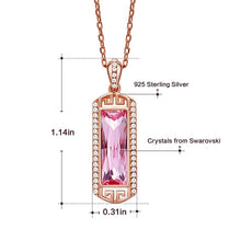 Load image into Gallery viewer, Rosaline Radiance Swarovski Crystal Silver Necklace