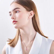 Load image into Gallery viewer, Rosaline Radiance Swarovski Crystal Silver Necklace
