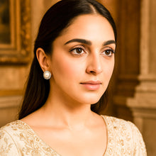 Load image into Gallery viewer, Starry White Natural Pearl Silver Earrings