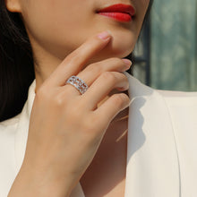 Load image into Gallery viewer, Tuscany Floral Dream Moissanite Silver Ring