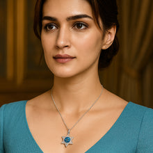 Load image into Gallery viewer, Vega Star Blue Zircon Silver Necklace