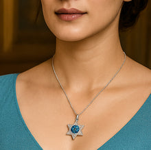 Load image into Gallery viewer, Vega Star Blue Zircon Silver Necklace