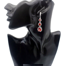 Load image into Gallery viewer, Parisian Garnet American Diamond Silver Set