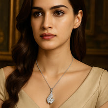 Load image into Gallery viewer, White Roman Crystal Silver Necklace