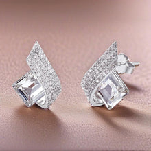 Load image into Gallery viewer, White Roman Crystal Silver Earrings